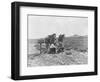 Cowboys Reading the News Near a Postbox Photograph - Texas-Lantern Press-Framed Art Print