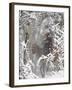 Cowboys Riding in Autumn Aspens with a Fresh Snowfall-Terry Eggers-Framed Photographic Print