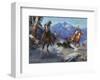 Cowboys Roping a Bear-Frank Tenney Johnson-Framed Premium Giclee Print