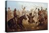 Cowboys Roping a Bear-James Walker-Stretched Canvas