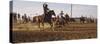 Cowboys Roping a Calf, North Dakota, USA-null-Stretched Canvas