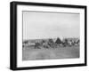 Cowboys Sitting around Chuckwagon Photograph - Belle Fourche, SD-Lantern Press-Framed Art Print