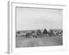 Cowboys Sitting around Chuckwagon Photograph - Belle Fourche, SD-Lantern Press-Framed Art Print