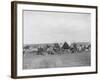 Cowboys Sitting around Chuckwagon Photograph - Belle Fourche, SD-Lantern Press-Framed Art Print