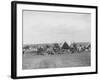 Cowboys Sitting around Chuckwagon Photograph - Belle Fourche, SD-Lantern Press-Framed Art Print