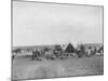 Cowboys Sitting around Chuckwagon Photograph - Belle Fourche, SD-Lantern Press-Mounted Art Print