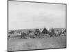 Cowboys Sitting around Chuckwagon Photograph - Belle Fourche, SD-Lantern Press-Mounted Art Print