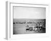 Cowboys with Cattle on the Range Photograph - Belle Fourche, SD-Lantern Press-Framed Art Print