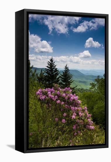 Cowee Mountain Overlook, Blue Ridge Parkway, North Carolina-Howie Garber-Framed Stretched Canvas