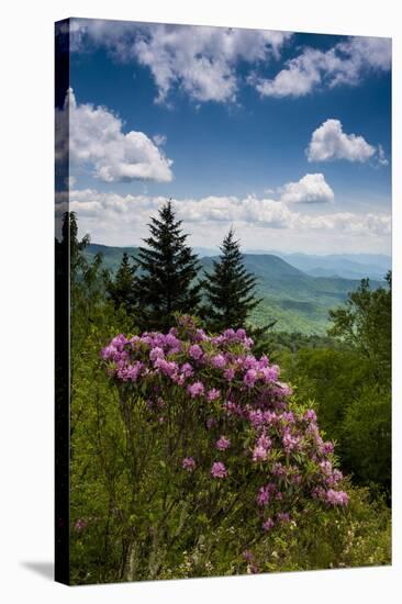 Cowee Mountain Overlook, Blue Ridge Parkway, North Carolina-Howie Garber-Stretched Canvas