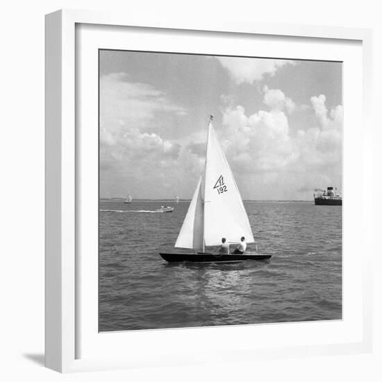 Cowes Prince Philip and Uffa Fox-Jim Pringle-Framed Photographic Print