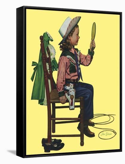 Cowgirl, 1951-Stan Ekman-Framed Stretched Canvas