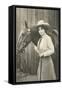 Cowgirl and Horse-null-Framed Stretched Canvas