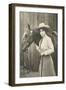 Cowgirl and Horse-null-Framed Premium Giclee Print