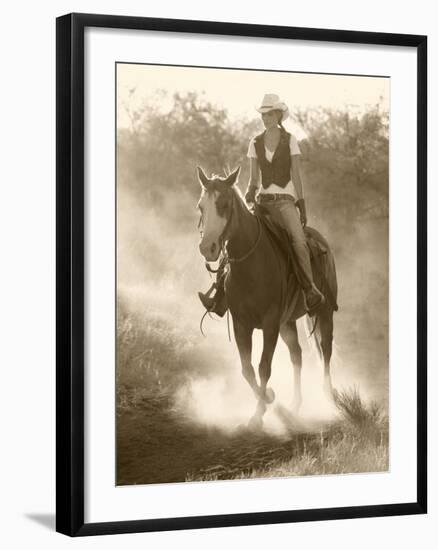 Cowgirl, Apache Spirit Ranch, Tombstone, Arizona, USA MR-Christian Heeb-Framed Photographic Print