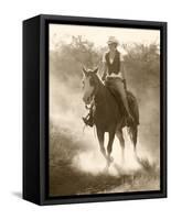 Cowgirl, Apache Spirit Ranch, Tombstone, Arizona, USA MR-Christian Heeb-Framed Stretched Canvas