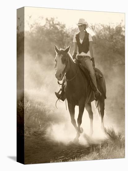 Cowgirl, Apache Spirit Ranch, Tombstone, Arizona, USA MR-Christian Heeb-Stretched Canvas