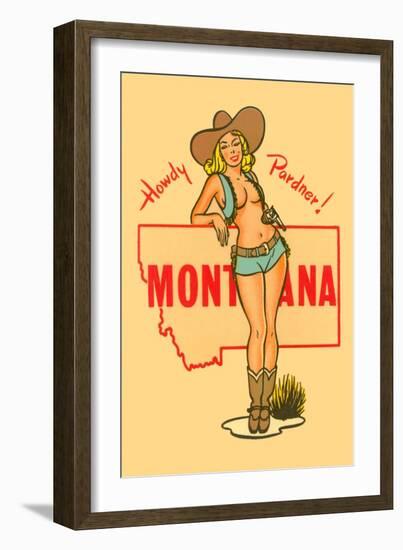 Cowgirl Cheesecake, Montana-null-Framed Art Print