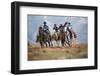 Cowgirl & Cowboy at Full Gallop-Terry Eggers-Framed Photographic Print