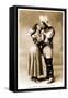 Cowgirl Dancing with Cowboy-null-Framed Stretched Canvas