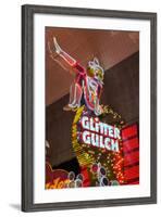 Cowgirl Glitter Gulch Neon Sign-Michael DeFreitas-Framed Photographic Print