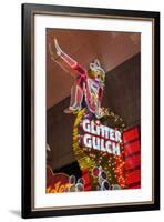 Cowgirl Glitter Gulch Neon Sign-Michael DeFreitas-Framed Photographic Print