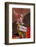 Cowgirl Glitter Gulch Neon Sign-Michael DeFreitas-Framed Photographic Print