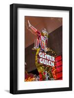 Cowgirl Glitter Gulch Neon Sign-Michael DeFreitas-Framed Photographic Print