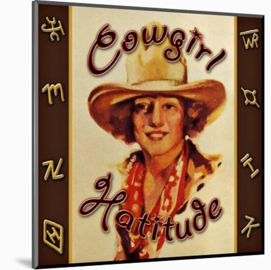 Cowgirl Hattitude-null-Mounted Giclee Print