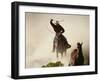 Cowgirl Lassoing on the Range-DLILLC-Framed Photographic Print