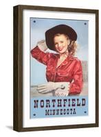 Cowgirl, Northfield, Minnesota-null-Framed Art Print