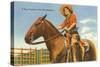 Cowgirl on Horse-null-Stretched Canvas