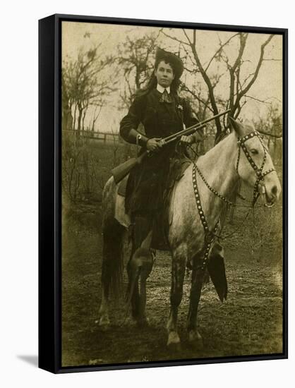 Cowgirl Performer: "Lone Star May Mackey"-null-Framed Stretched Canvas