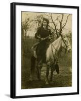 Cowgirl Performer: "Lone Star May Mackey"-null-Framed Art Print