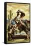 Cowgirl Pinup-Lantern Press-Framed Stretched Canvas