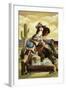 Cowgirl Pinup-Lantern Press-Framed Art Print