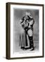 Cowgirl Portrait - Caroline May Blaney with a Young Buffalo Man-Lantern Press-Framed Art Print