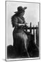 Cowgirl Portrait - Miss F G Kimberley Cutting an Apple-Lantern Press-Mounted Art Print