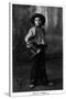 Cowgirl Portrait - Miss Rita Leggiero Holding a Knife-Lantern Press-Stretched Canvas