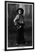 Cowgirl Portrait - Miss Rita Leggiero Holding a Knife-Lantern Press-Framed Art Print