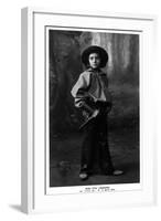 Cowgirl Portrait - Miss Rita Leggiero Holding a Knife-Lantern Press-Framed Art Print
