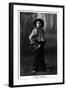 Cowgirl Portrait - Miss Rita Leggiero Holding a Knife-Lantern Press-Framed Art Print