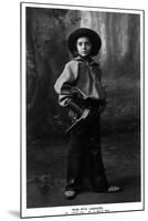 Cowgirl Portrait - Miss Rita Leggiero Holding a Knife-Lantern Press-Mounted Art Print