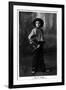 Cowgirl Portrait - Miss Rita Leggiero Holding a Knife-Lantern Press-Framed Art Print