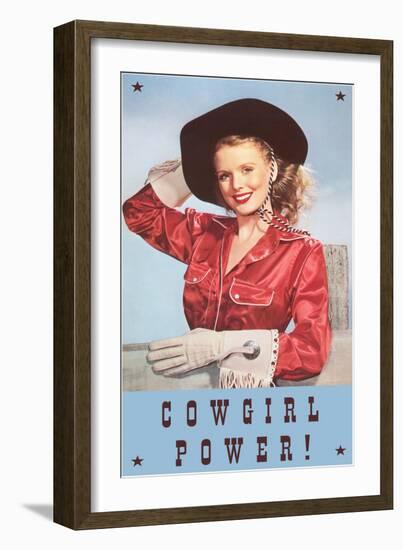 Cowgirl Power, Silk Shirt and Gloves-null-Framed Art Print