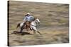 Cowgirl Riding at Full Speed in Motion-Terry Eggers-Stretched Canvas