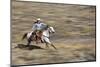 Cowgirl Riding at Full Speed in Motion-Terry Eggers-Mounted Premium Photographic Print