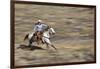Cowgirl Riding at Full Speed in Motion-Terry Eggers-Framed Photographic Print