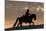 Cowgirl riding her horse in winter, Hideout Ranch, Shell, Wyoming.-Darrell Gulin-Mounted Photographic Print