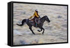 Cowgirl Riding the Range-Terry Eggers-Framed Stretched Canvas